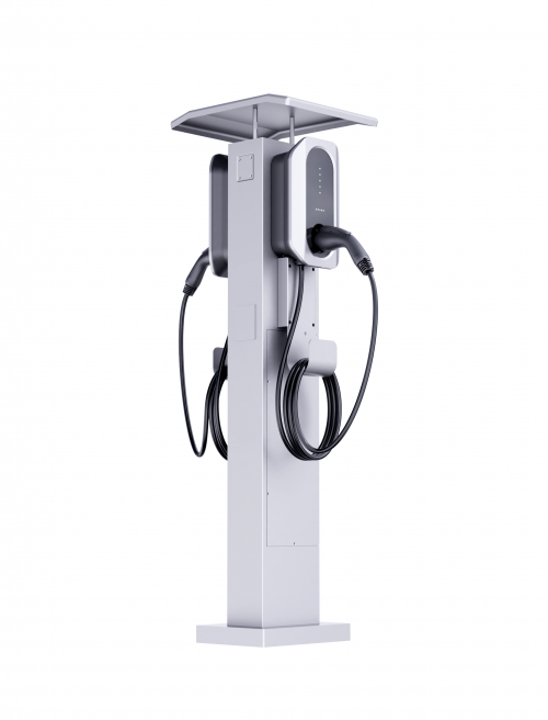 AC Charger on Compact Pedestal - dual angle