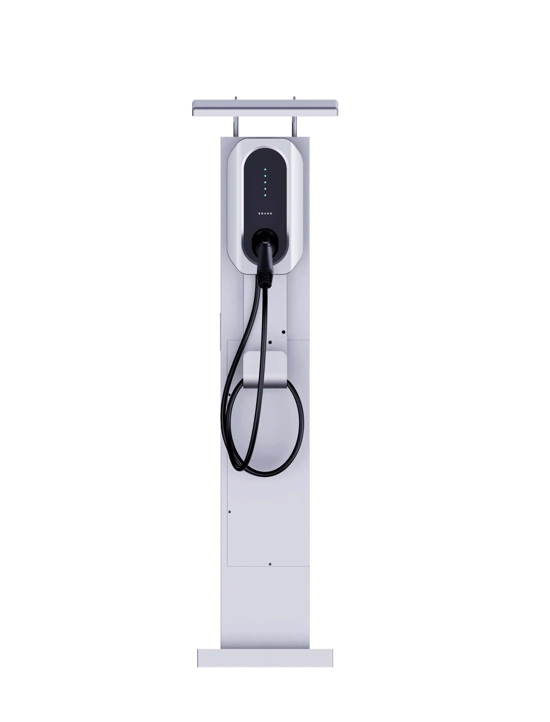 US AC compact pedestal single - front1 AC Charger on Compact Pedestal - single (side)